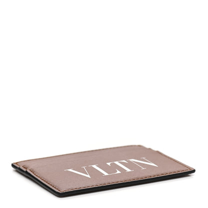 Valentino Garavani Calfskin VLTN Card Holder Cuir White 4 of 8