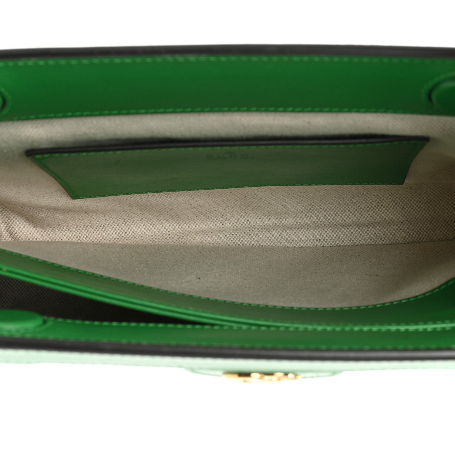 Gucci Calfskin GG Matelasse Small Slim Chain Shoulder Bag Spring Green Natural 6 of 16