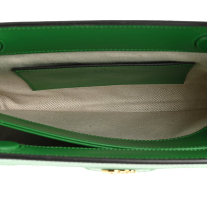 Gucci Calfskin GG Matelasse Small Slim Chain Shoulder Bag Spring Green Natural 6 of 16