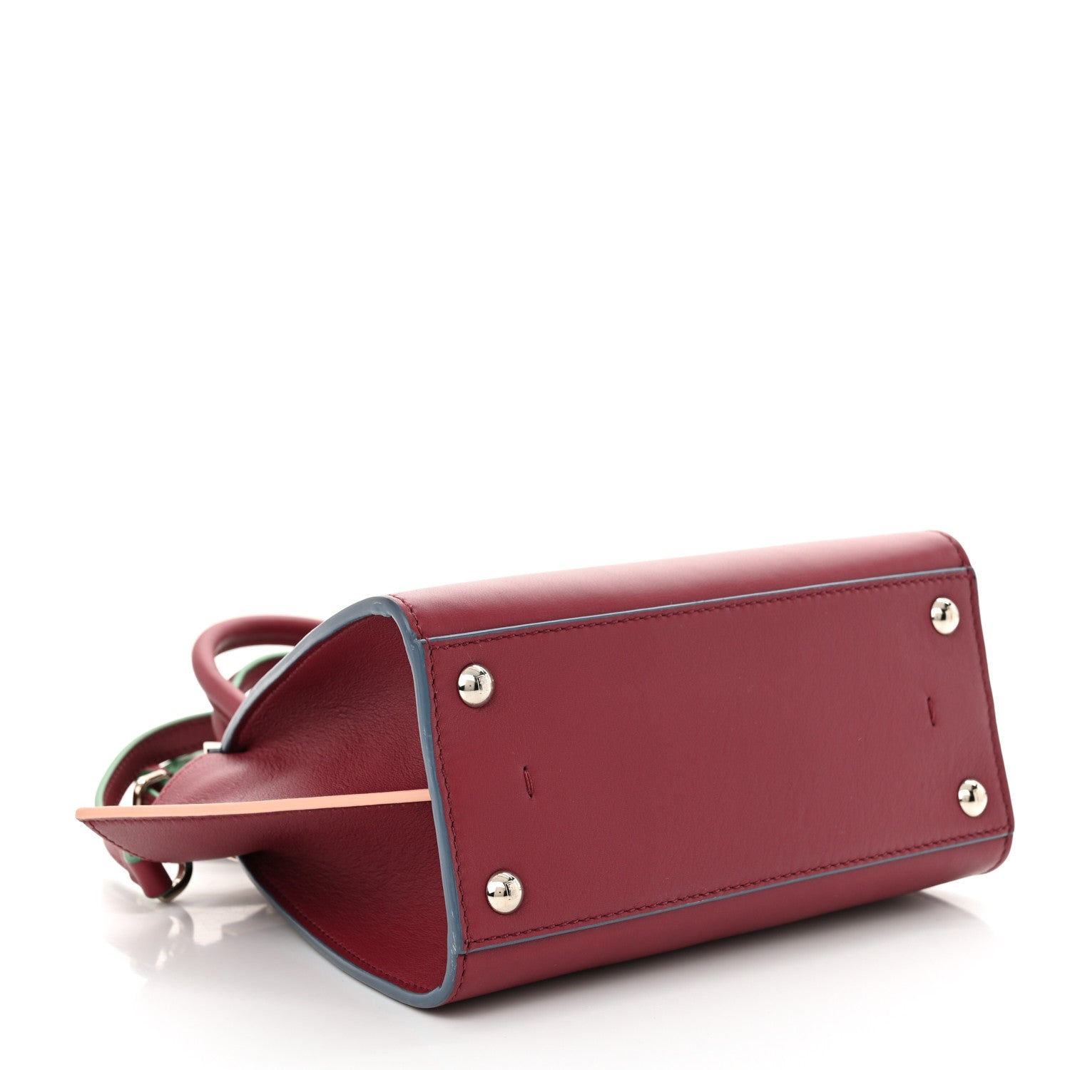 Fendi Vitello Dolce Mini 3jours Tote Black Cherry 4 of 12