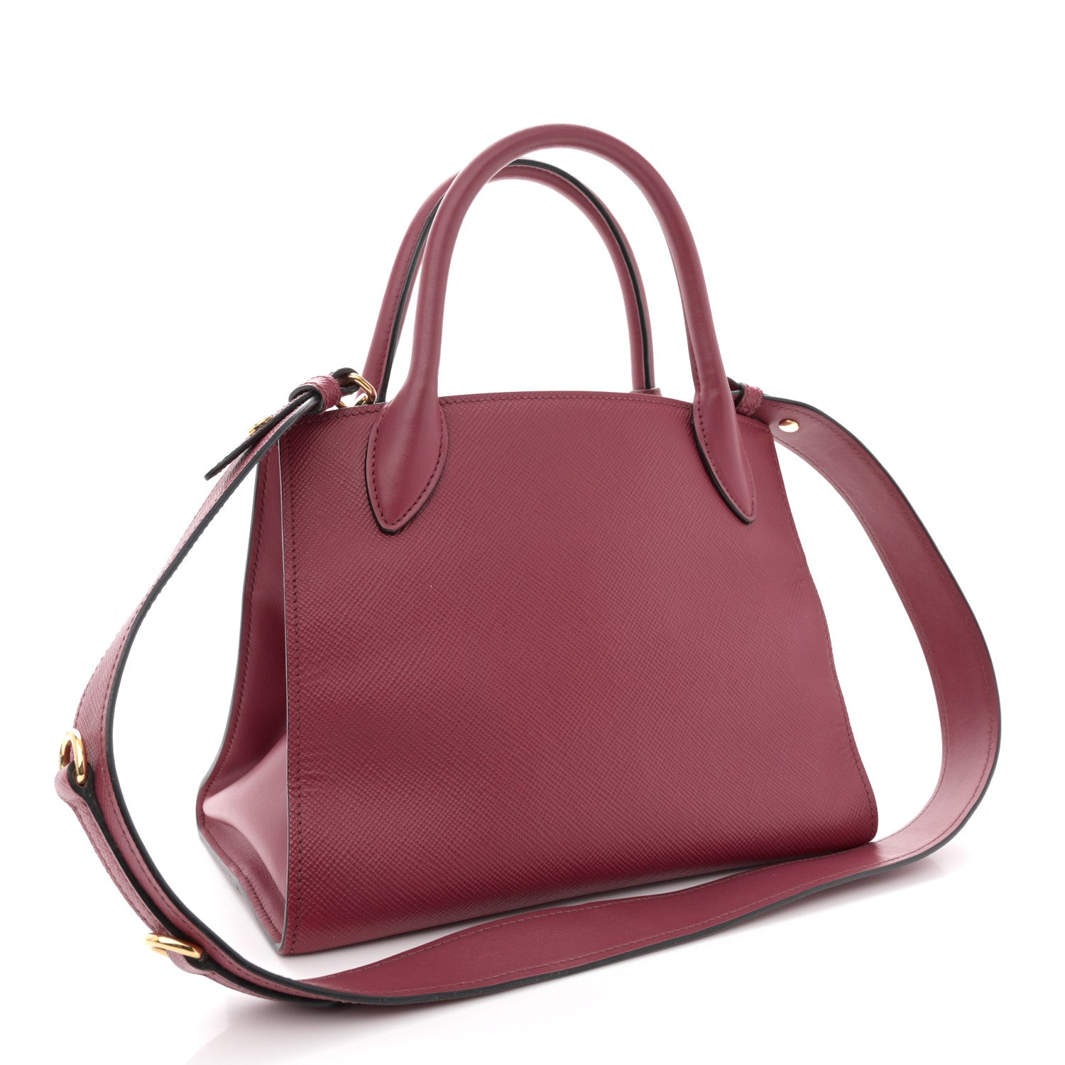 Prada Saffiano Cuir Calfskin Small Monochrome Top Handle Tote Bruyere 3 of 11