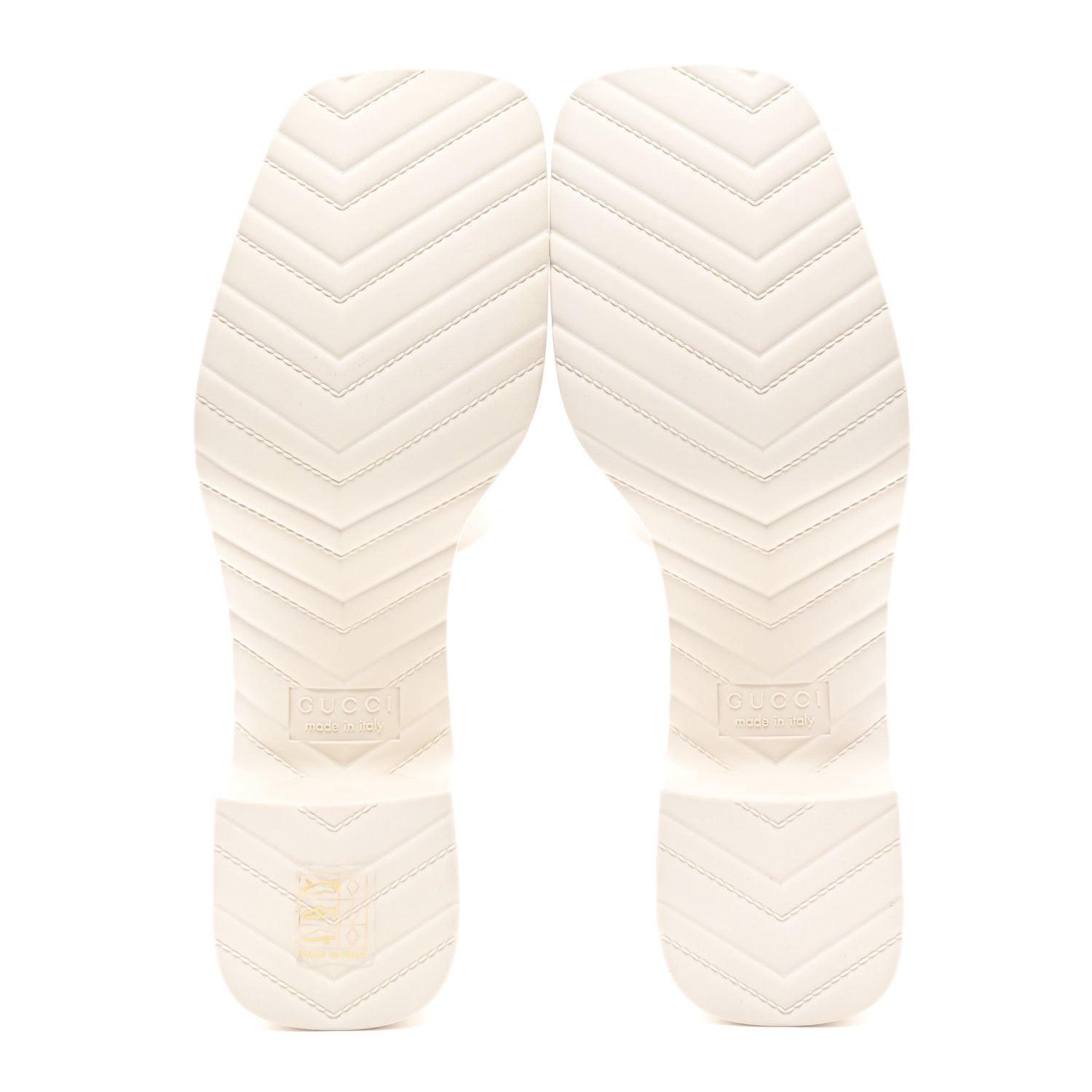 Gucci Rubber Gucci Logo Womens Platform 20/60mm Slide Sandals 37 Mystic White 5 of 9