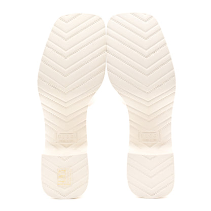 Gucci Rubber Gucci Logo Womens Platform 20/60mm Slide Sandals 37 Mystic White 5 of 9