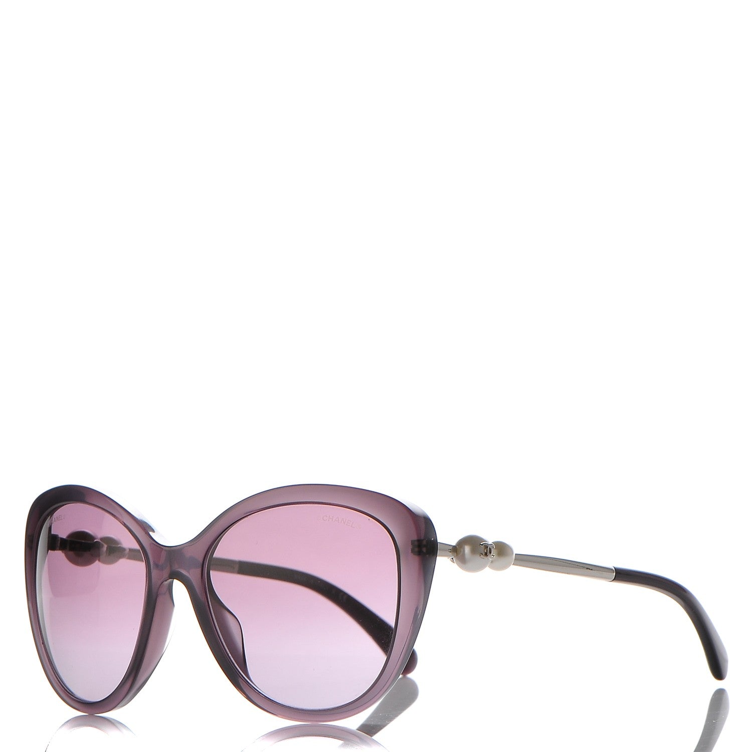 Chanel Acetate Pearl Winter Butterfly Sunglasses 5338-H-A Purple 1 of 8