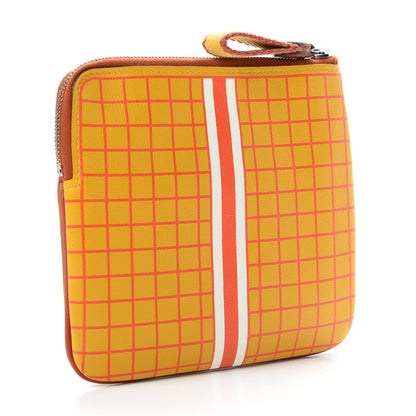 Hermes Swift Couverture Nouvelle Carre Pocket Pouch Gold Ambre 3 of 6