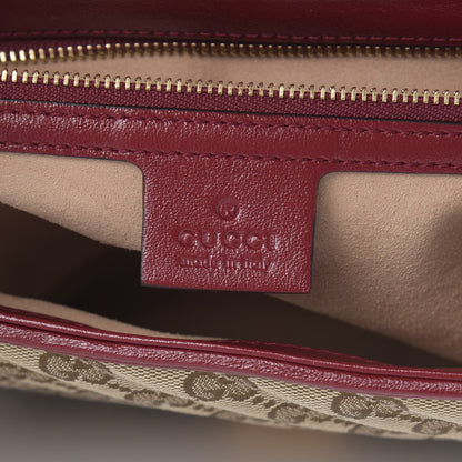 Gucci Monogram Azalea Calfskin Matelasse Diagonal Small GG Marmont Shoulder Bag Beige Ebony New Cherry Red 6 of 11