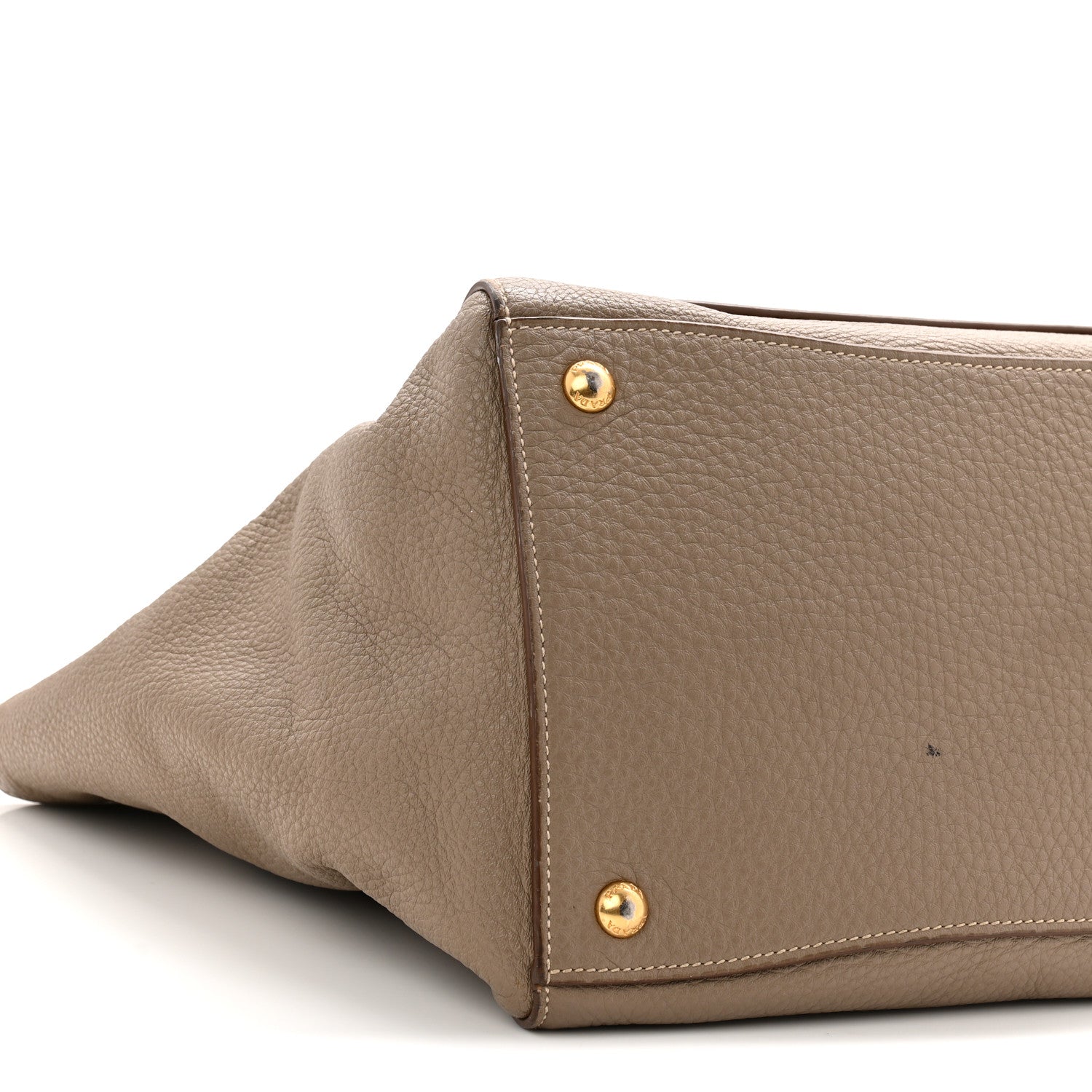 Prada Vitello Daino Pocket Shopping Tote Cammeo 9 of 16