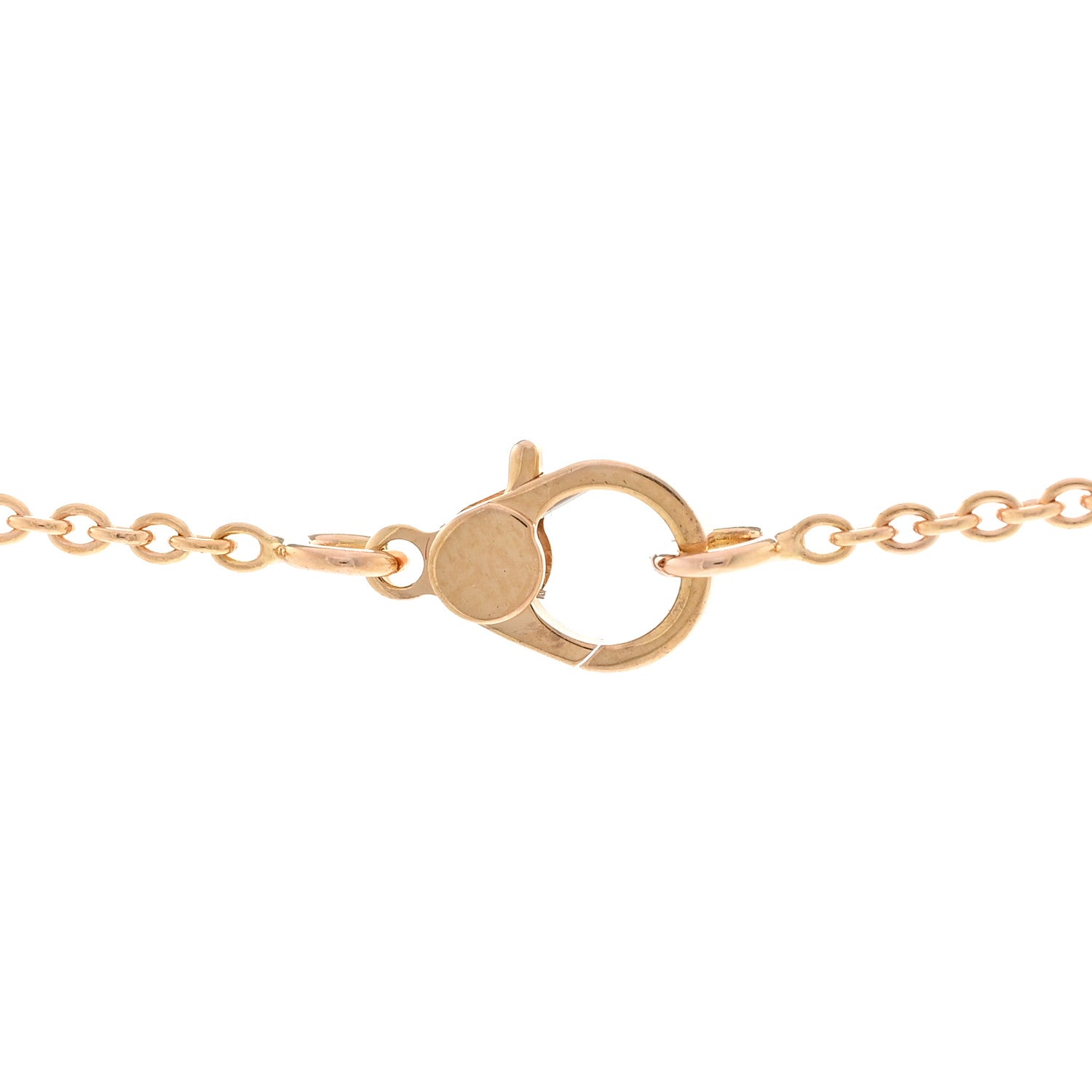 Hermes 18K Rose Gold Diamond Finesse Pendant Necklace 4 of 6