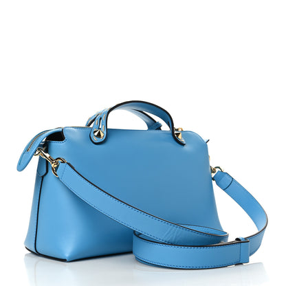 Fendi Vitello King Macro Stitchings Logo Medium By The Way Boston Bag Cyber Blue 2 of 7