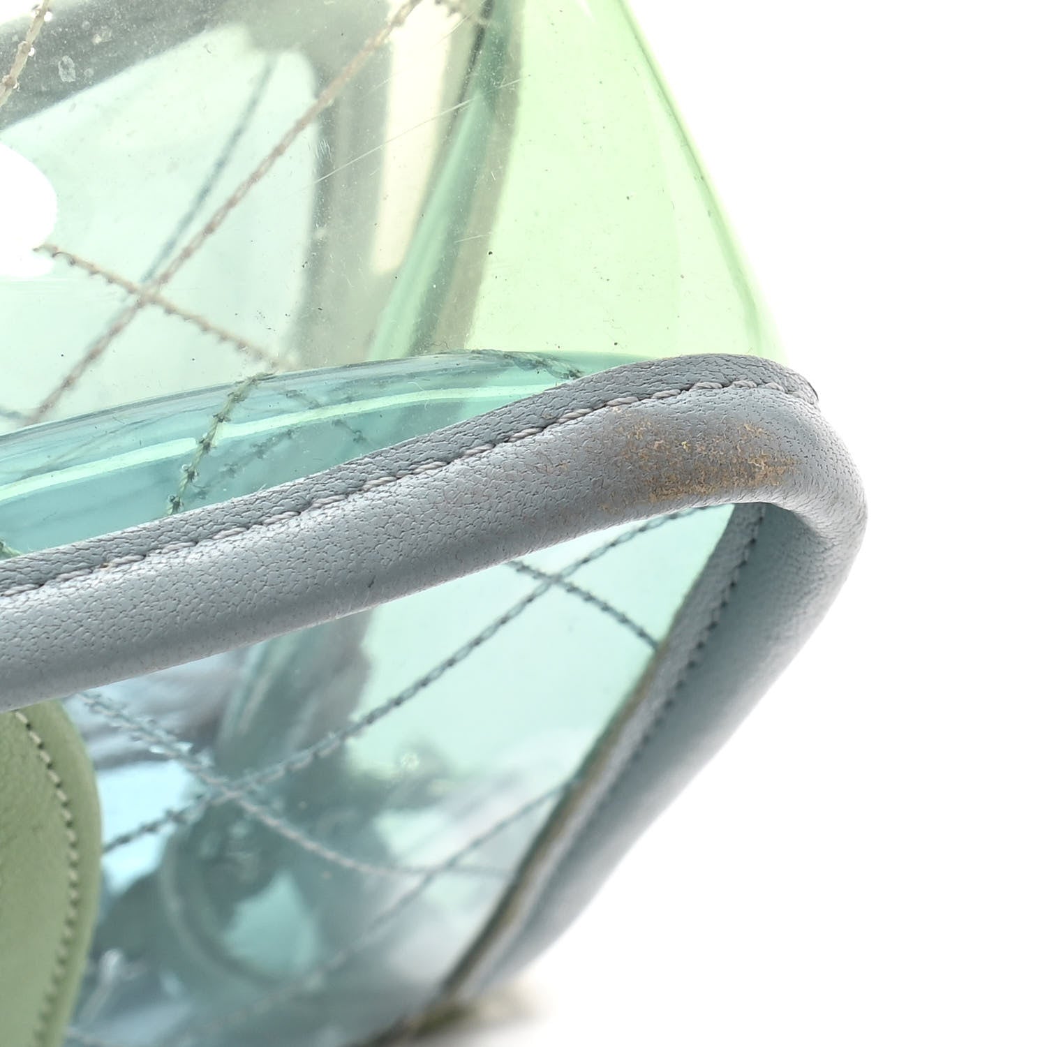 Chanel Lambskin PVC Quilted Medium Coco Splash Flap Blue Green 14 of 14