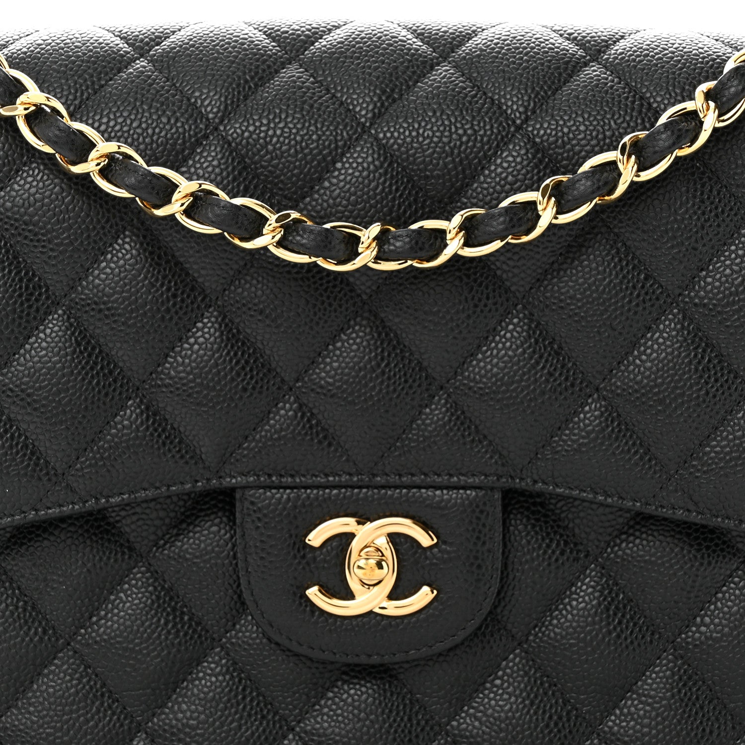 Chanel Caviar Quilted Jumbo Double Flap Black 8 of 12