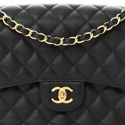 Chanel Caviar Quilted Jumbo Double Flap Black 8 of 12
