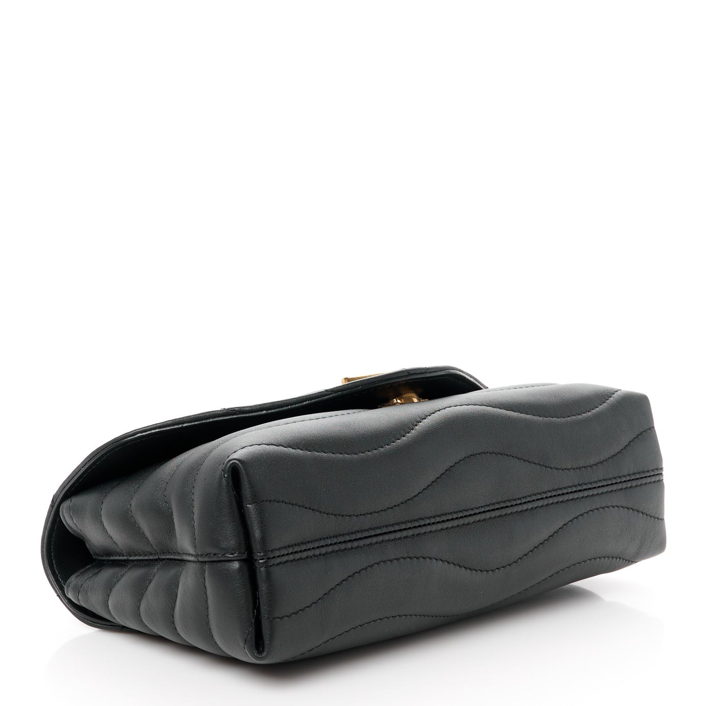 Calfskin LV New Wave Chain Bag Black