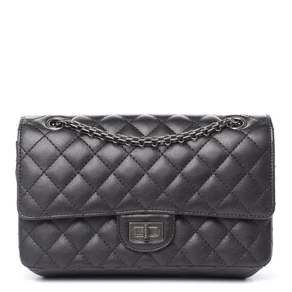Chanel Metallic Sheepskin Quilted 2.55 Reissue 225 Flap Black 1 of 12