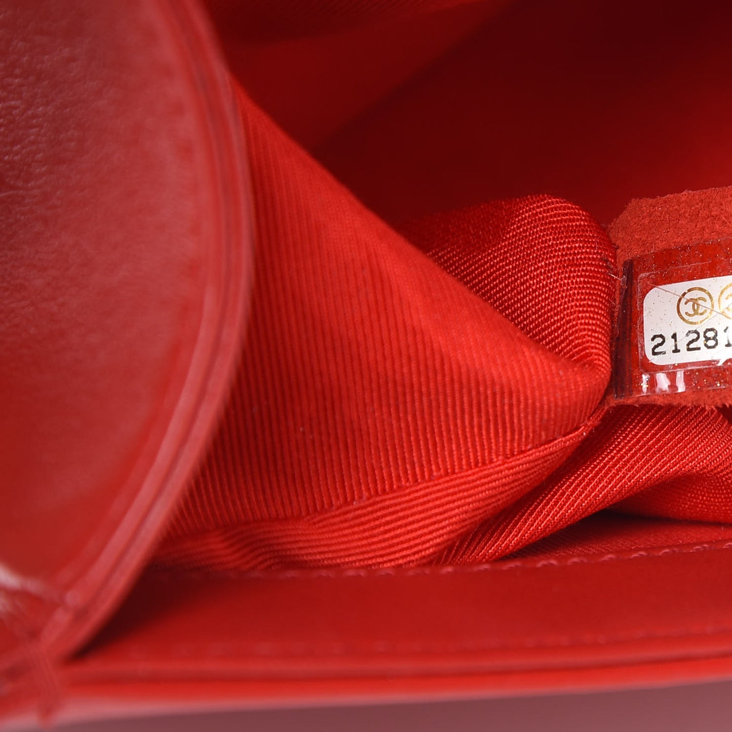 Lambskin Quilted Medium Boy Flap Red