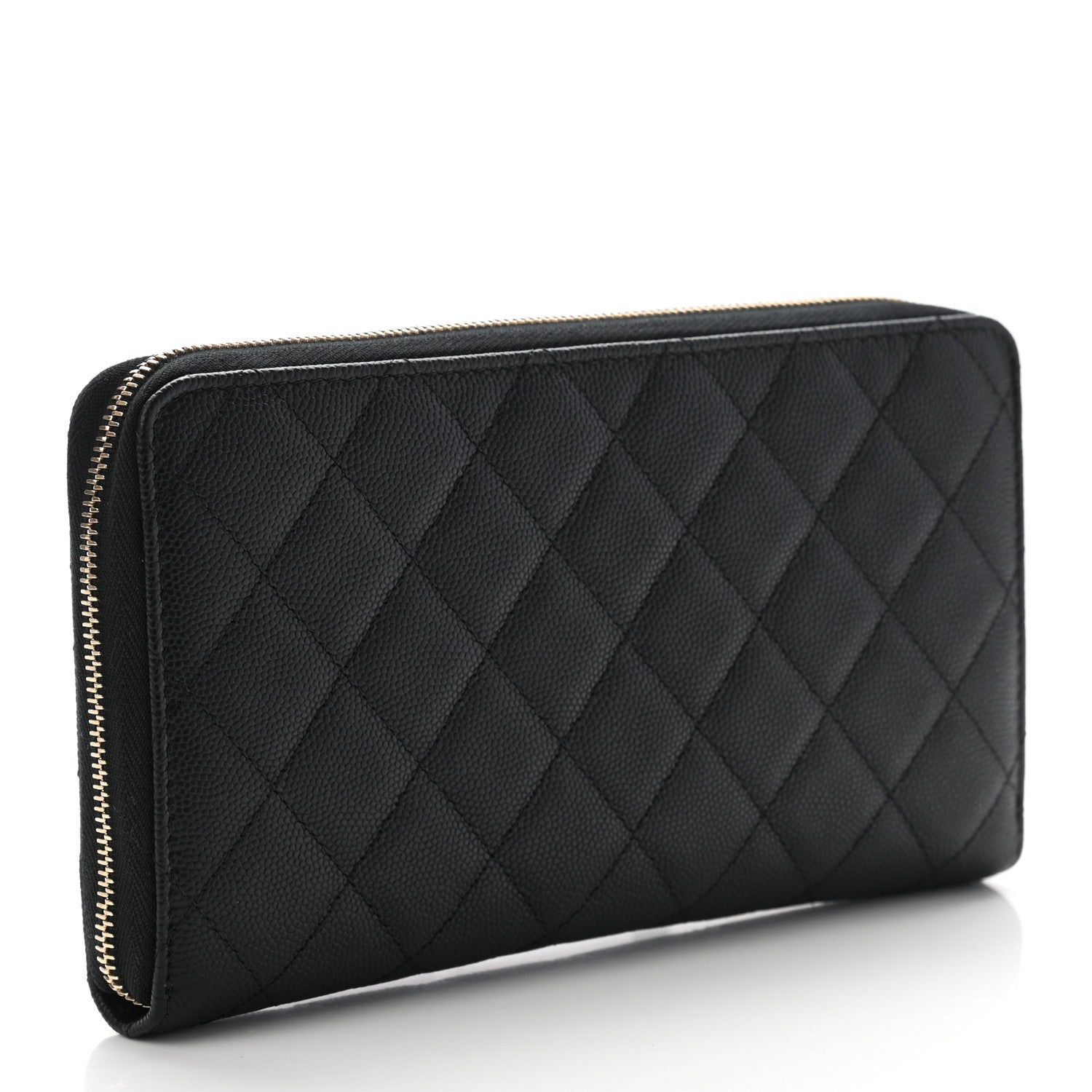 Chanel Caviar Quilted Large Zip Around Organizer Wallet Black 3 of 9