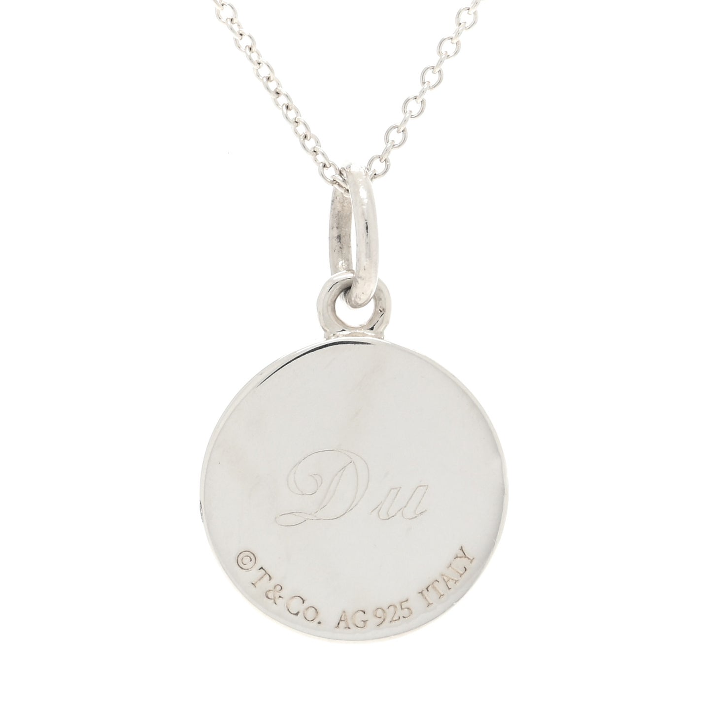 Sterling Silver Enamel Boy Pendant Necklace Blue