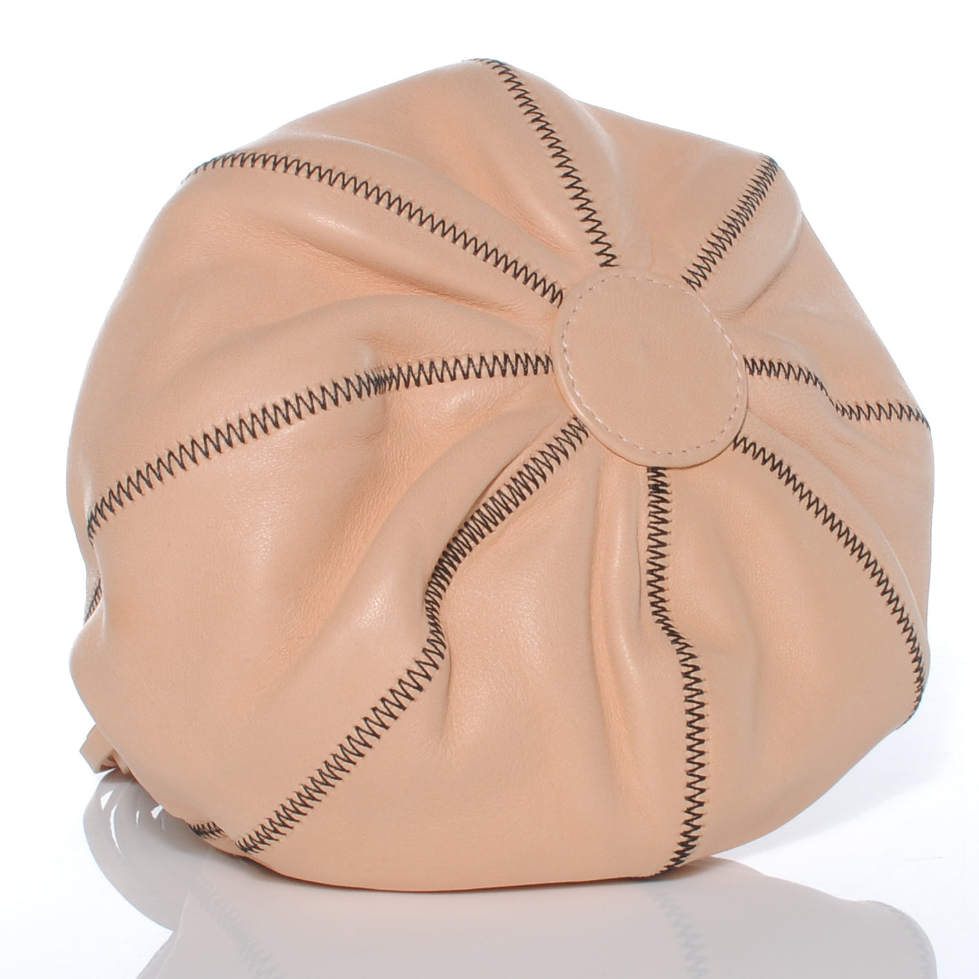 Lambskin Satin Reversible Tassel Bag Light Pink and Black