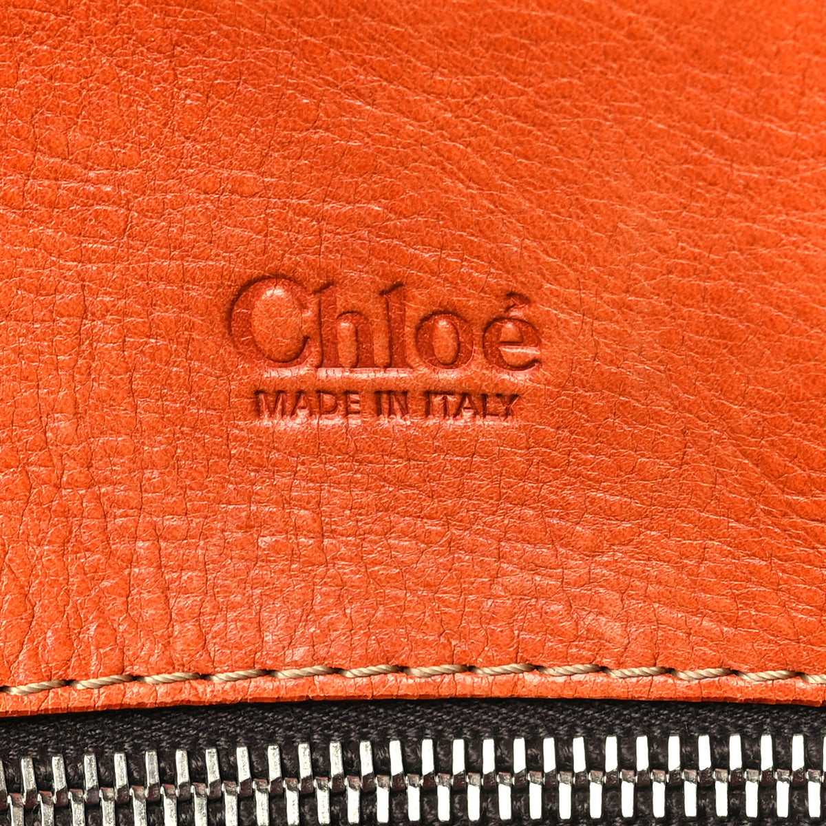 Chloe Calfskin Edith Satchel Orange 6 of 12