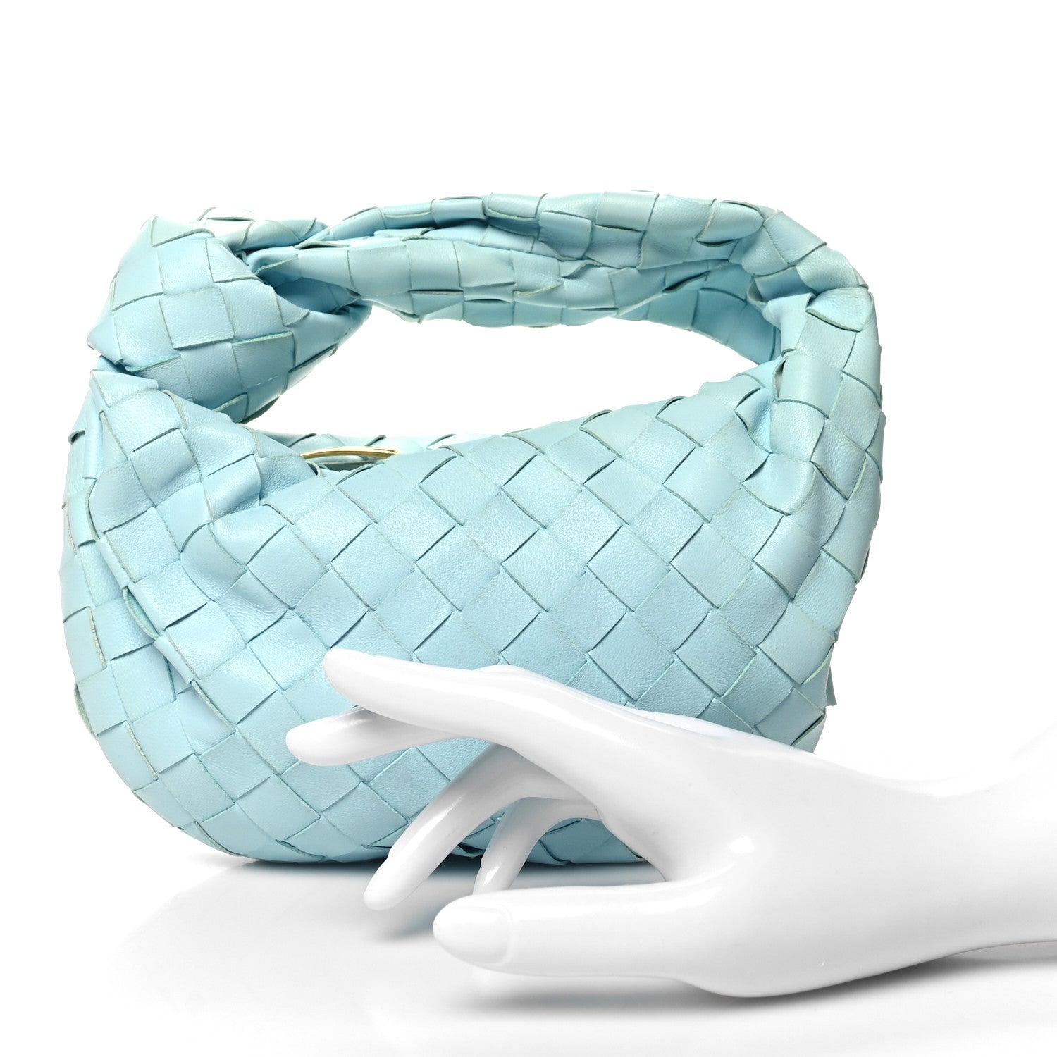 Bottega Veneta Nappa Intrecciato Mini Jodie Teal Washed 2 of 11