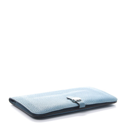 Hermes Togo Dogon Duo Wallet Blue Jean 4 of 11