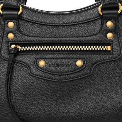 Balenciaga Grained Calfskin Neo Classic Gold Hardware S City Black 8 of 10