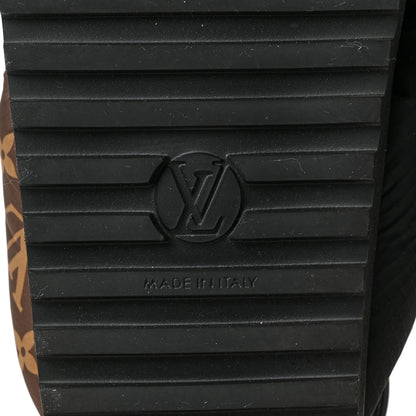Louis Vuitton Calfskin Padded Nylon Monogram Paseo Flat Comfort Sandals 41 Black 6 of 8
