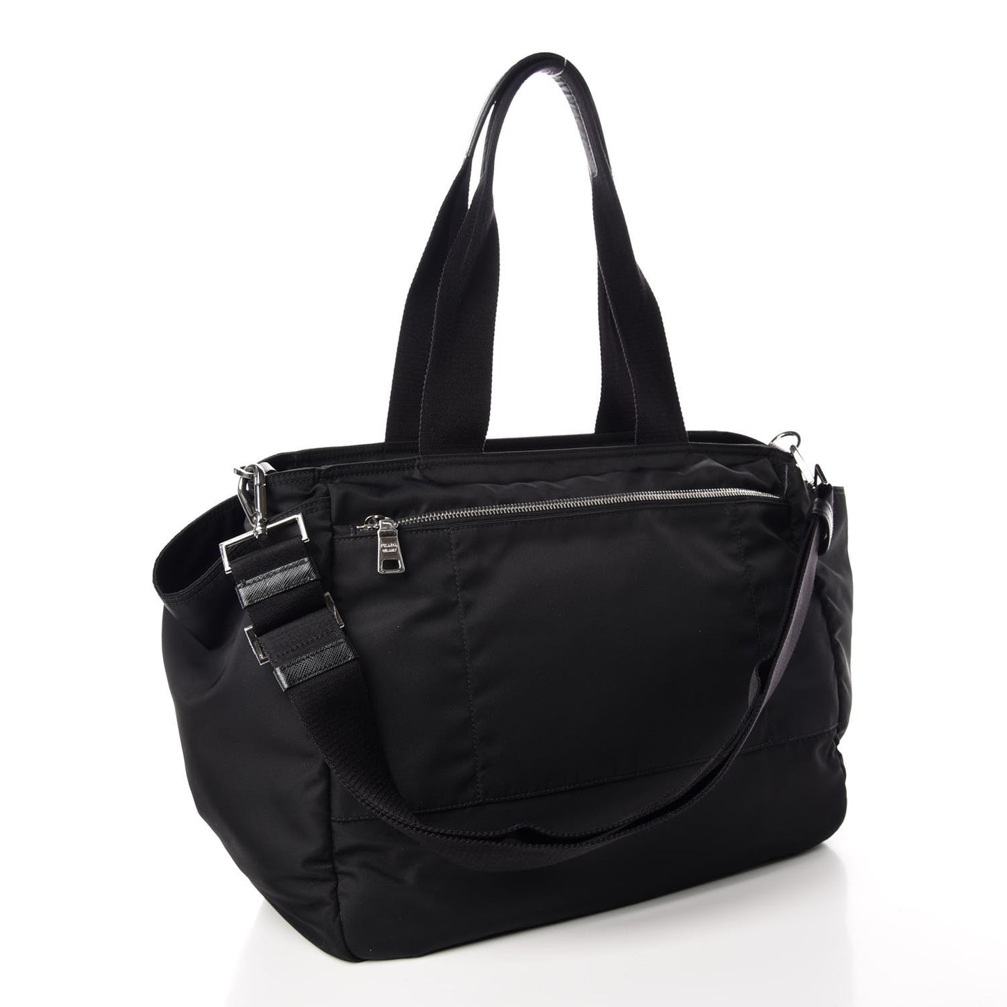 Tessuto Nylon Vela Diaper Bag Black