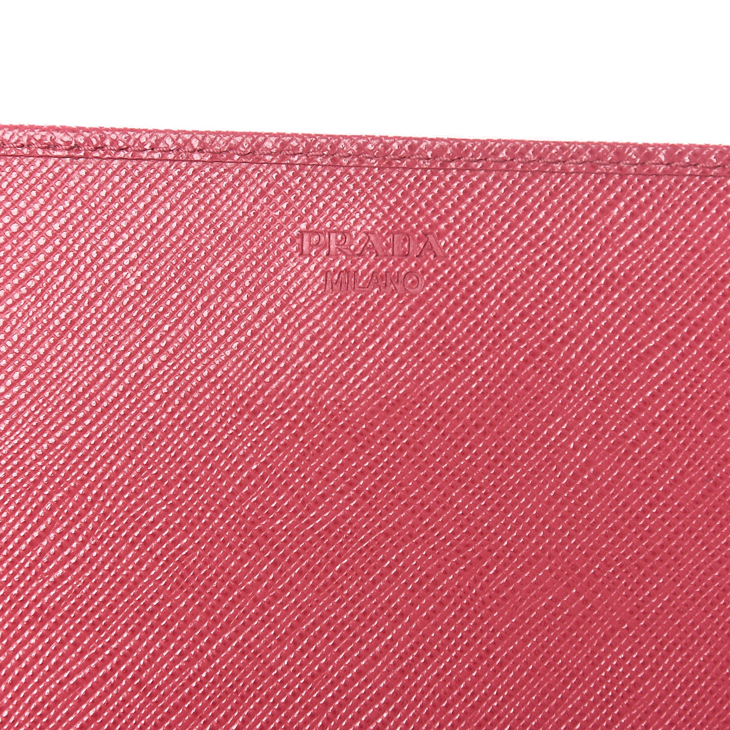 Prada Saffiano Metal Oro Chain Wallet Peonia 6 of 13