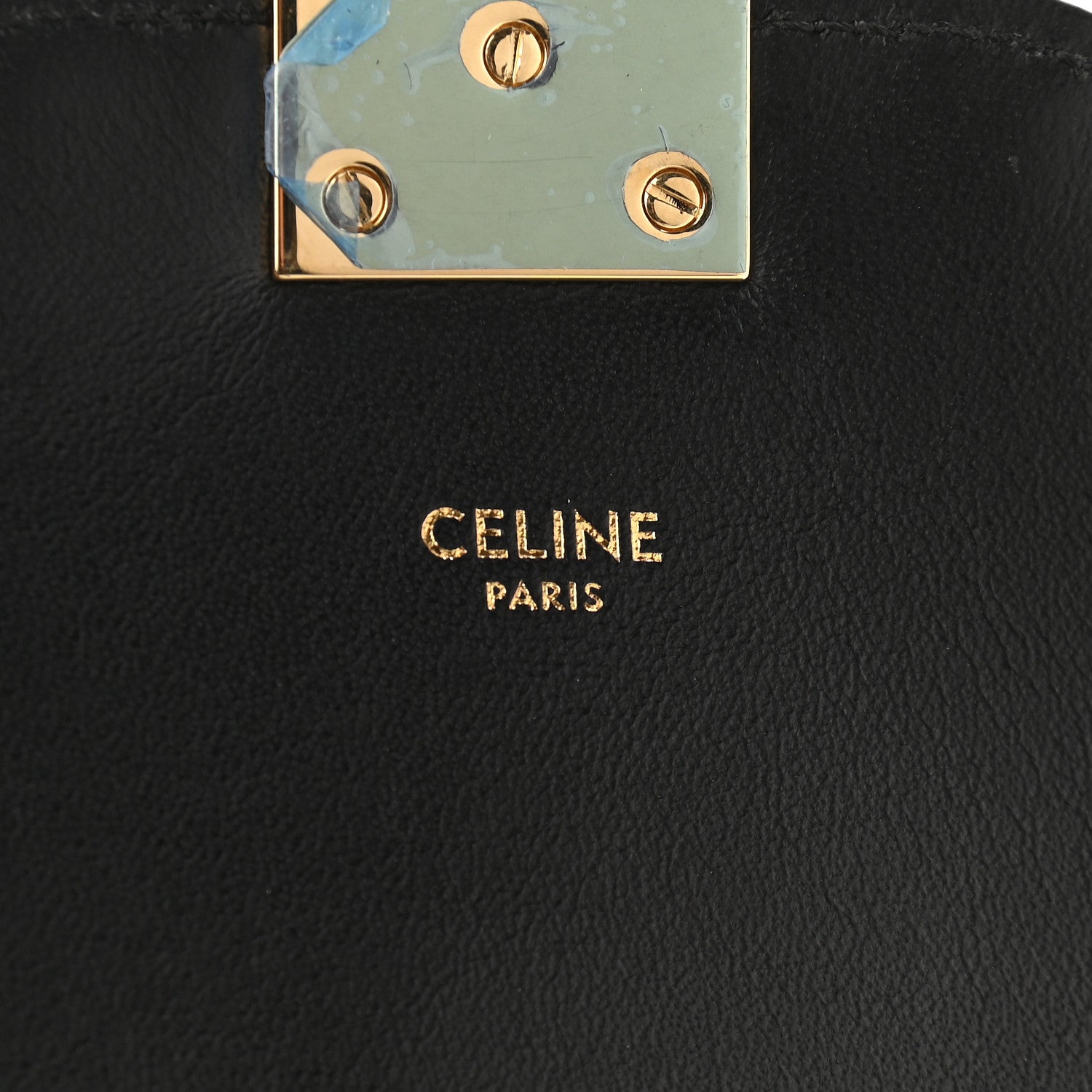 Celine Calfskin Quilted Medium C Bag Silver Black 6 of 9