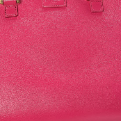 Saint Laurent Calfskin Small Monogram Cabas Fuchsia 10 of 11