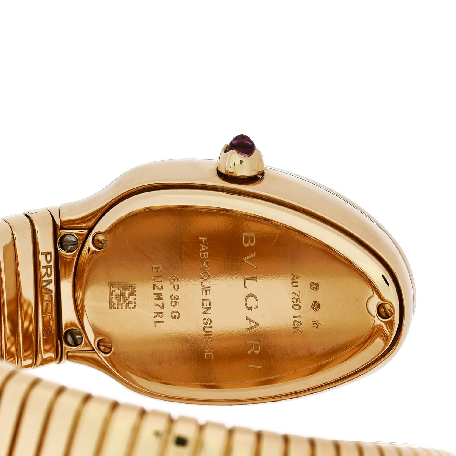 Bulgari 18K Yellow Gold Diamond Bezel 35mm Serpenti Double Spiral Quartz Watch 4 of 5