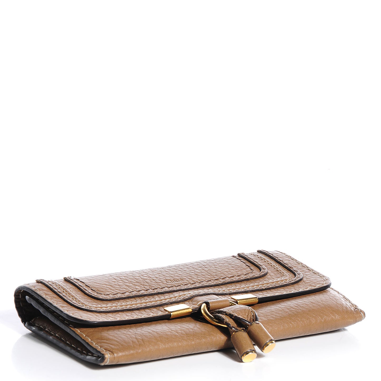 Calfskin Marcie Continental Flap Wallet Nut