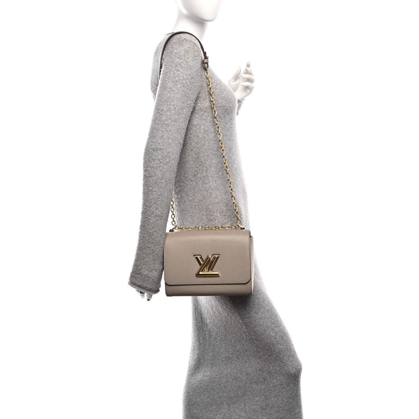 Epi Twist Shoulder Bag MM Galet Galet