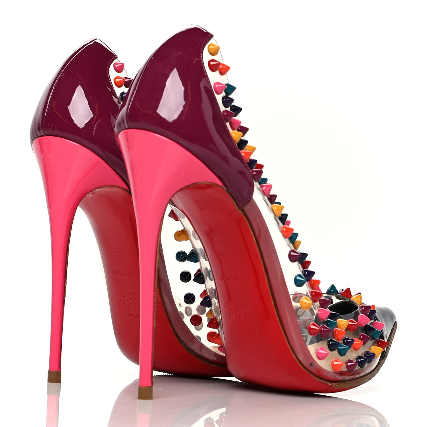 Patent PVC Spike Me 100 Pumps 40.5 Multicolor