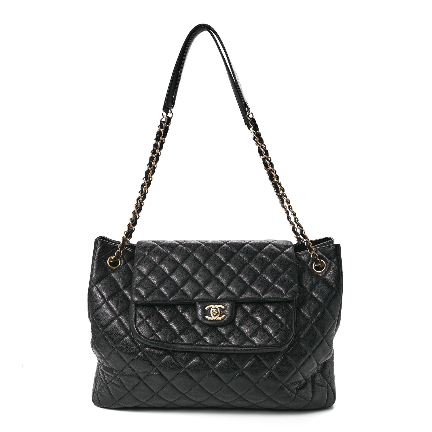 Chanel Caviar Quilted Flap Tote Black 1 of 12