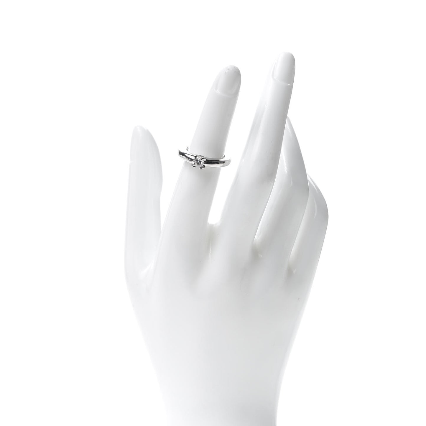 18K White Gold Diamond .30ct Louis Ring 49 4.75