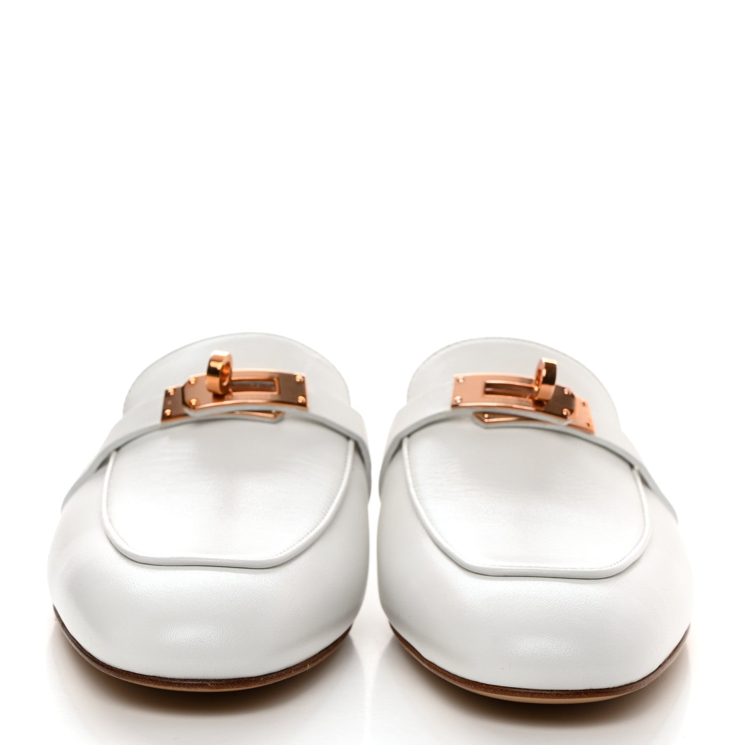 Hermes Calfskin Oz Mules 39 White 2 of 8