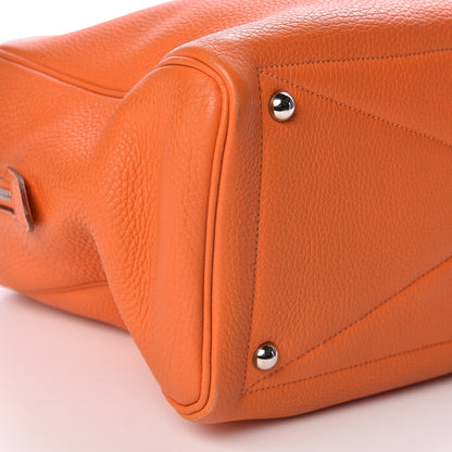 Hermes Taurillon Clemence Victoria II 35 Orange 9 of 10
