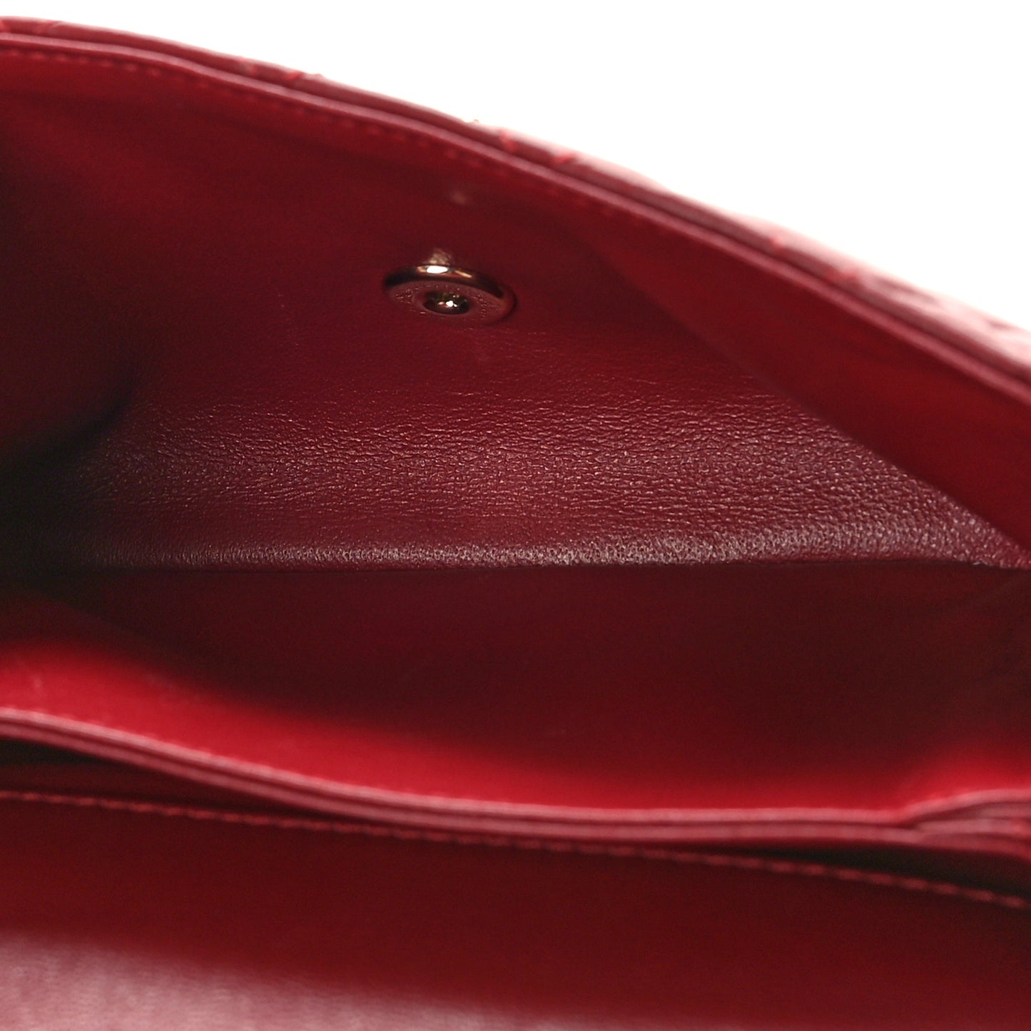 Lambskin Quilted Wood Mini Coco Handle Flap Red