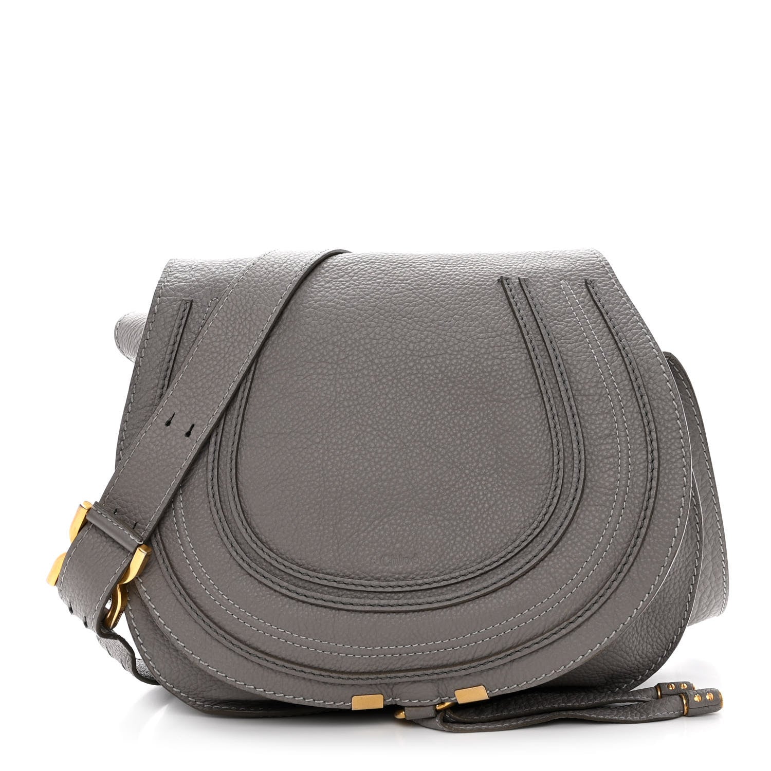 Chloe Calfskin Medium Marcie Round Crossbody Bag Cashmere Grey 1 of 23