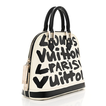 Louis Vuitton Graffiti Alma MM Black 3 of 10