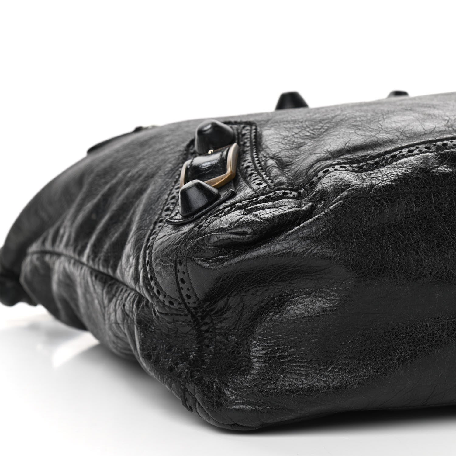 Balenciaga Agneau Giant Brogues Hardware Day Hobo Black 4 of 19