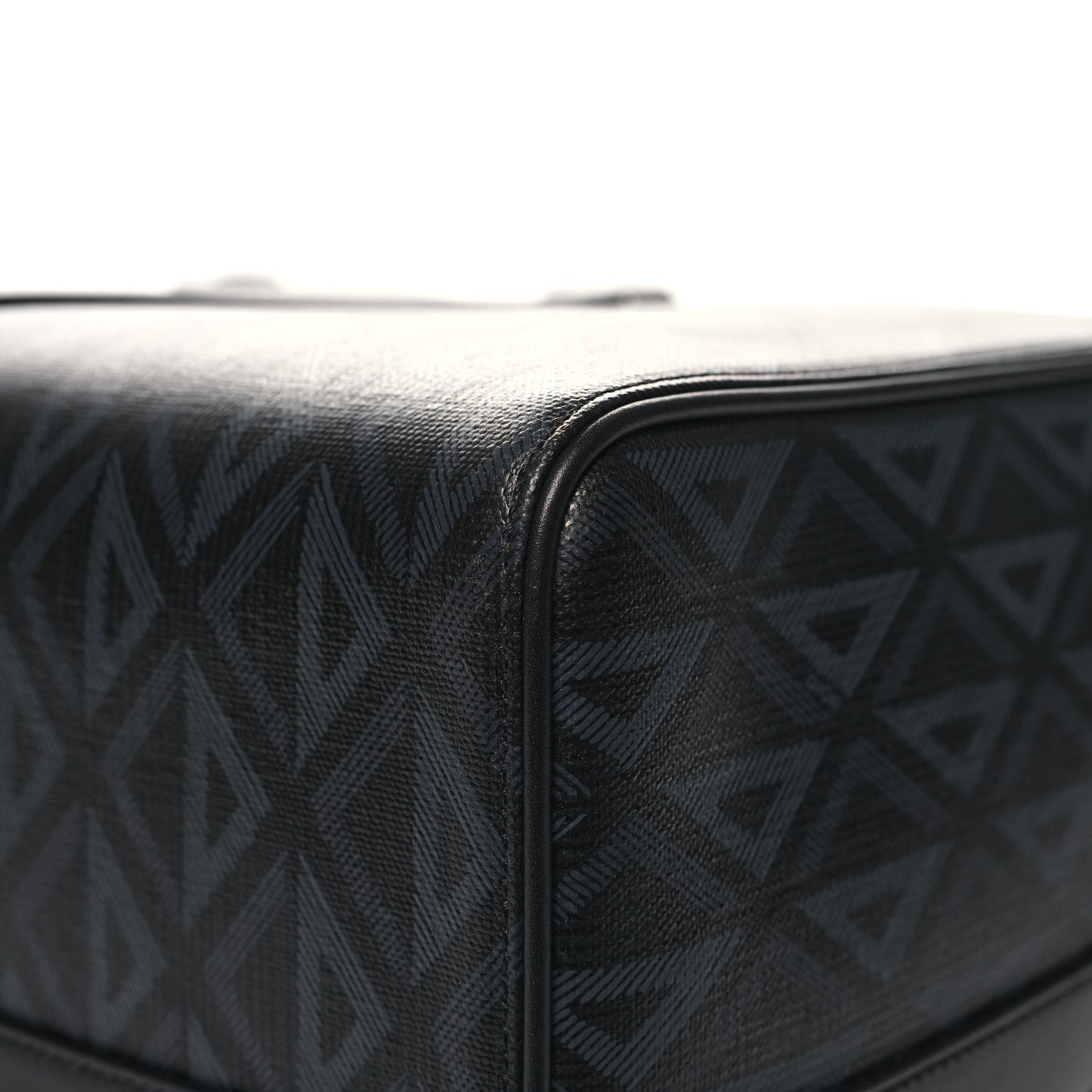CHRISTIAN DIOR Coated Canvas CD Diamond Lingot 50 Bag Black