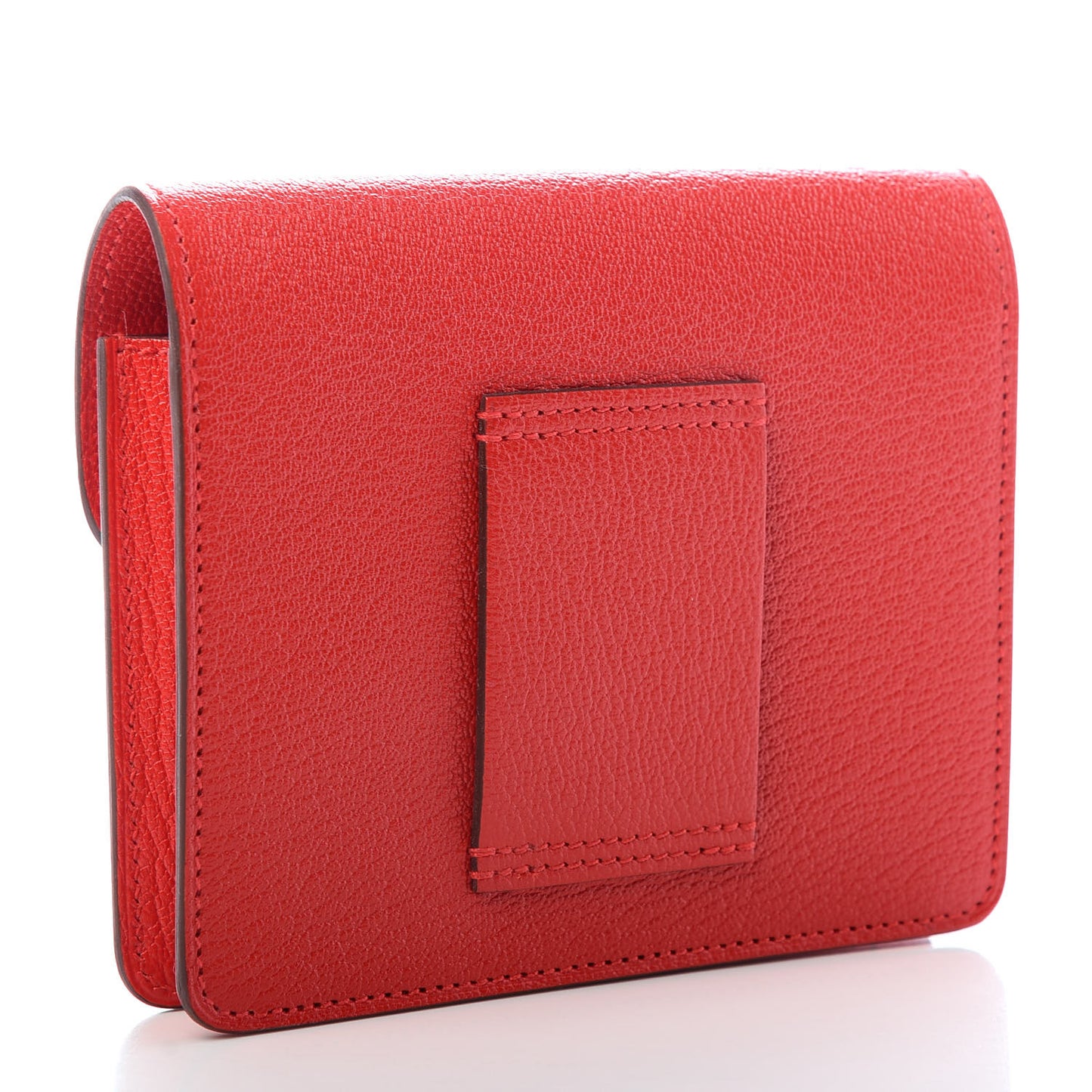 Chevre Mysore Roulis Slim Wallet Rouge De Coeur