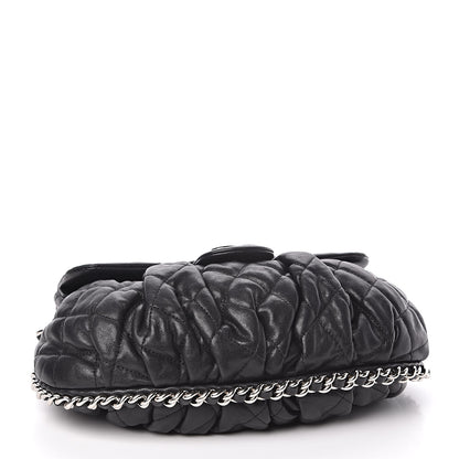Chanel Washed Lambskin Quilted Medium Chain Around Messenger Black 4 of 10