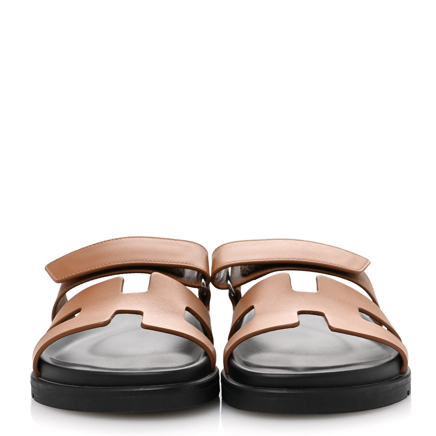Hermes Calfskin Womens Chypre Sandals 35.5 Naturel 3 of 9