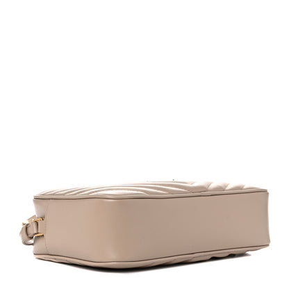 Saint Laurent Calfskin Matelasse Monogram Lou Camera Bag Dark Beige 4 of 10