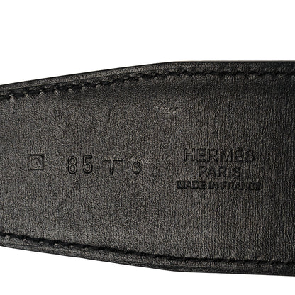 Hermes Box Epsom 42mm Belt Strap 85 Black Etoupe 3 of 4