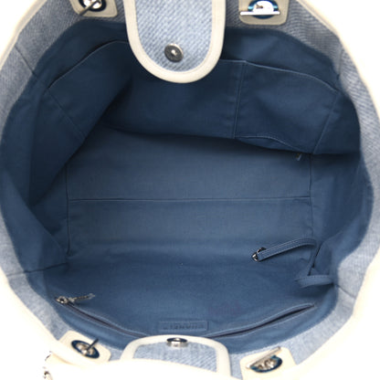 Chanel Canvas Medium Deauville Tote Denim Blue 4 of 10